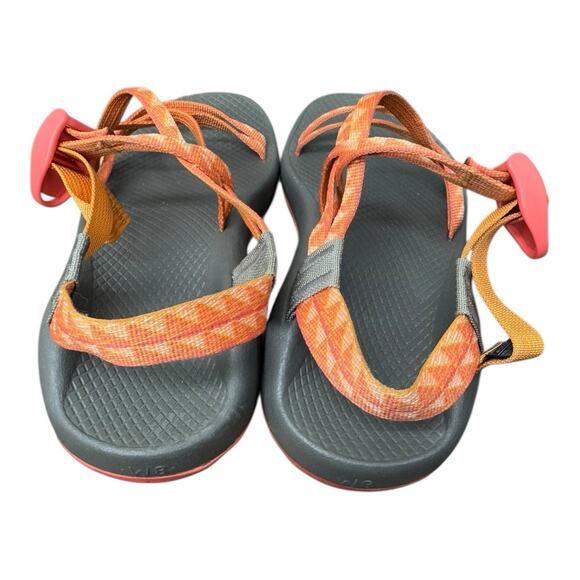 Chaco Z/Cloud X Hiking Swim Sandals Strappy Orange Gray Women's 8 Gorpcore - Picture 3 of 9